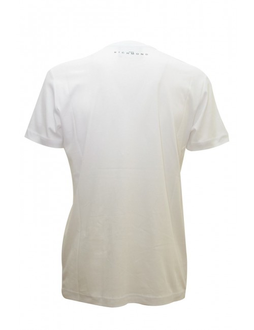 t-shirt john richmond UOMO WHITE - RMP23014TS vista posteriore