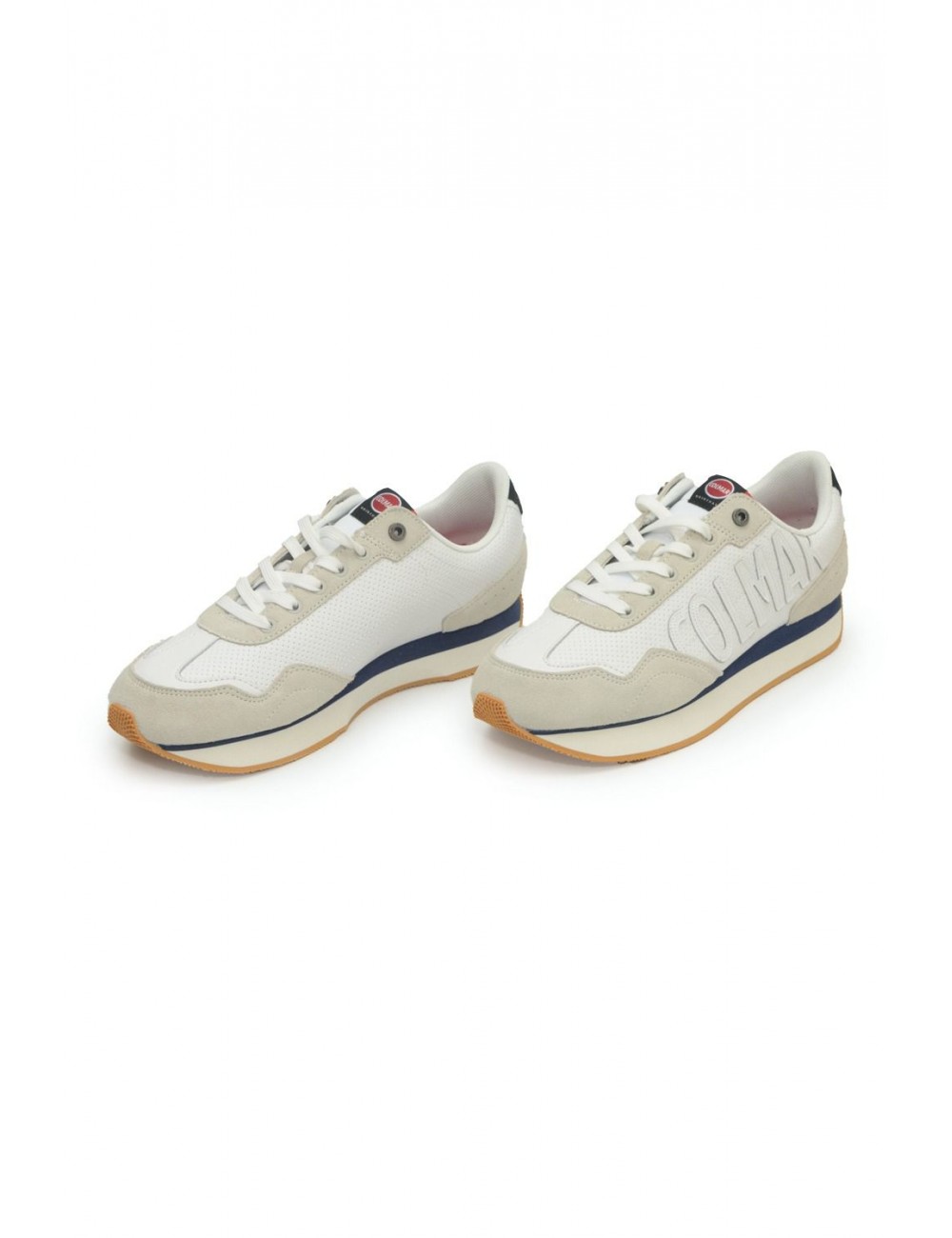 scarpe colmar UOMO WHITE/GRAY/NAVY - DEXTER POINT 041 vista laterale