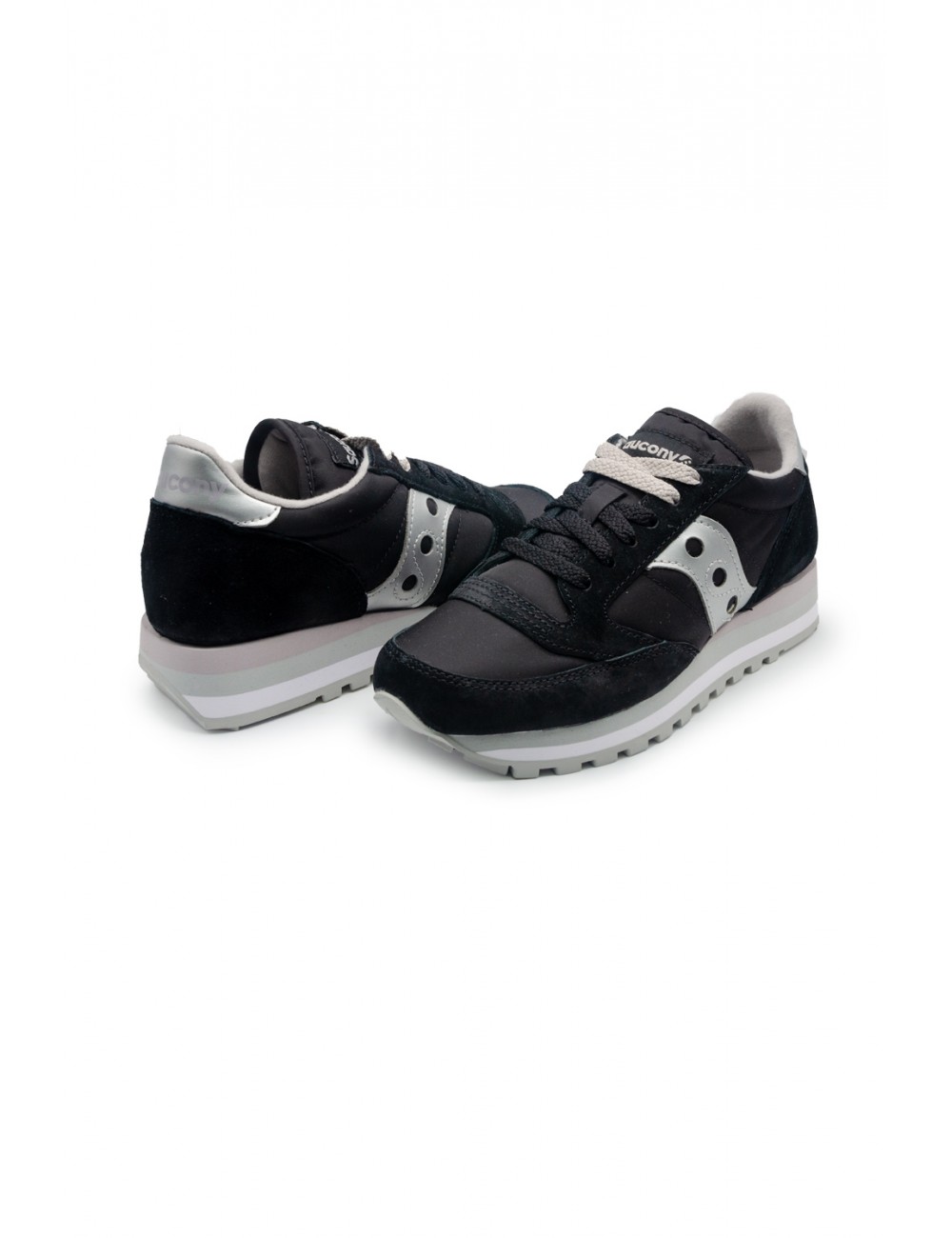 scarpe saucony DONNA BLACK E SILVER - JAZZ TRIPLE - S60530-15 vista laterale