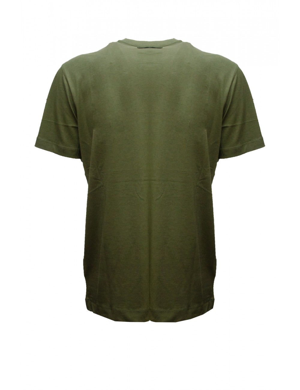 t-shirt john richmond UOMO VERDE MILITARE GREEN LICHEN/BLACK - UMP24004TS OF vista frontale