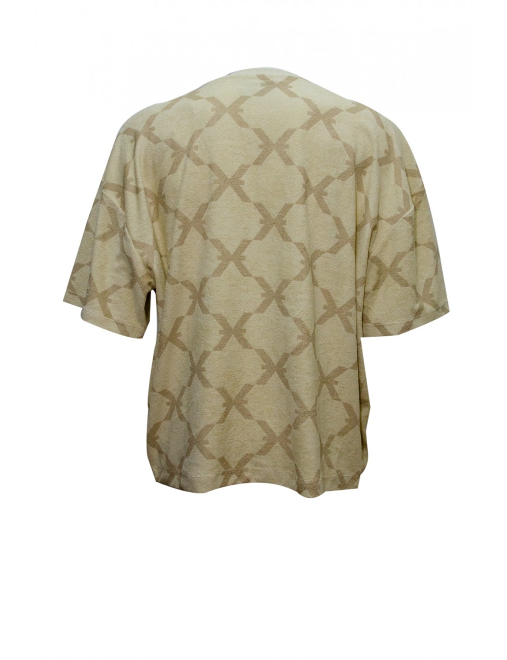 t-shirt john richmond UOMO BEIGE MILK ALMOND - UMP24133TS 9F vista frontale