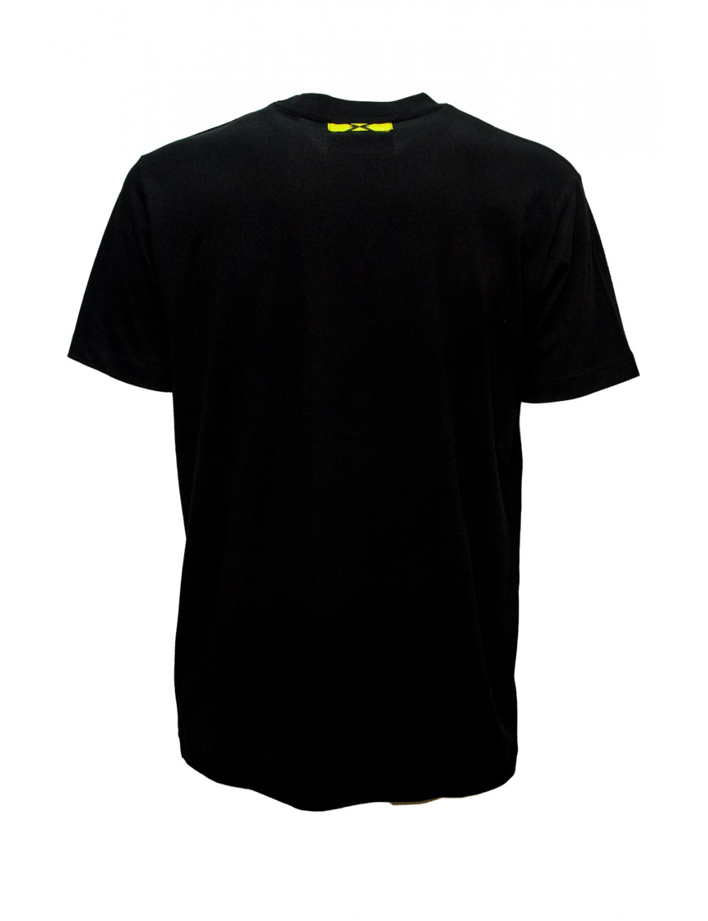 t-shirt john richmond UOMO NERA BLACK/YELLOW SAFETY - UMP24004TS OF vista frontale