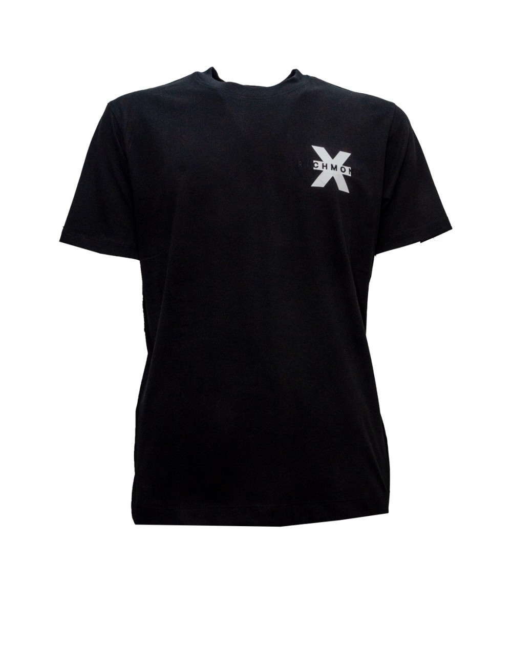 t-shirt john richmond UOMO BLACK - UMP24057TS OF vista frontale
