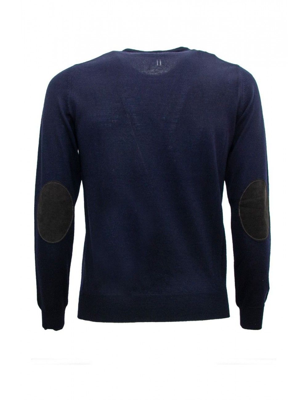 MAGLIONCINO +39 MASQ UOMO BLU CON TOPPE -I17-MA0308